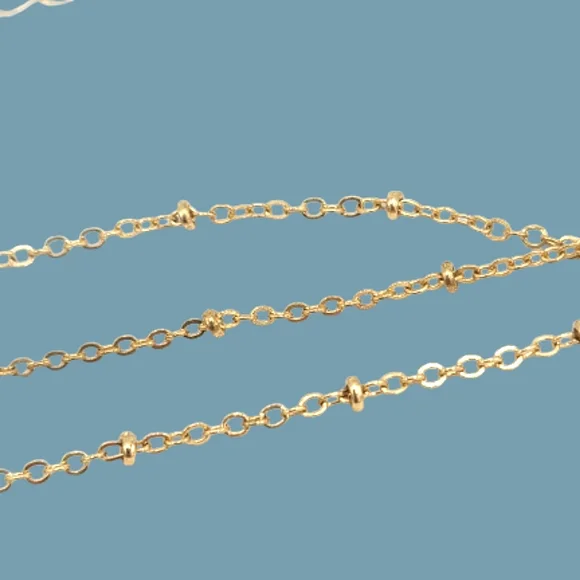 Half Moon Circle Fan Tassel Fringe Opera Lengt Gold tone Textured Chain Necklace - Picture 8 of 9